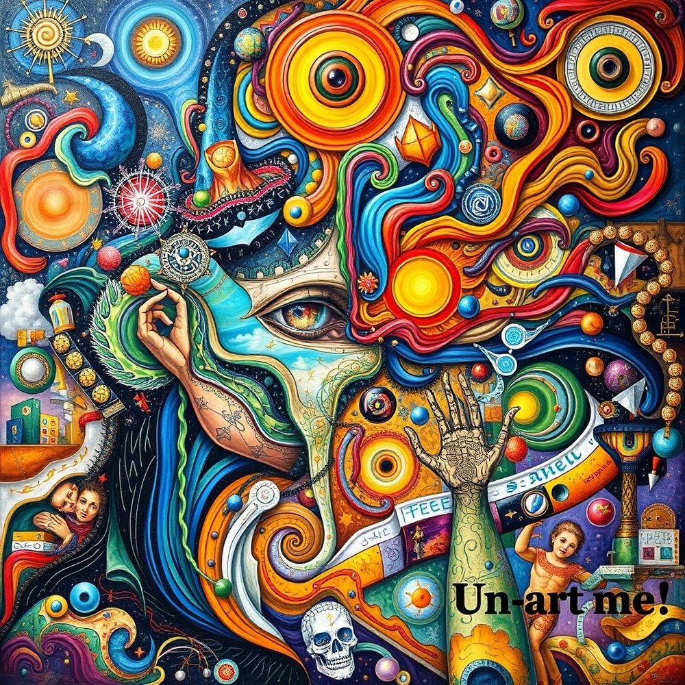 Vibrant Abstract Art Print-The Un-art me Series. "Confused" 1/1